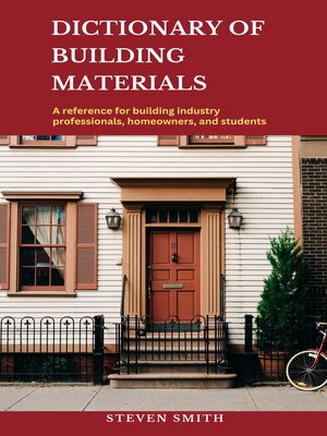 cover image of DICTIONARY OF BUILDING MATERIALS